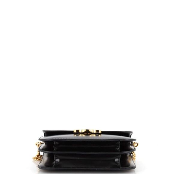 Celine Triomphe Shoulder Bag Smooth Calfskin Medium Black - Picture 4 of 6